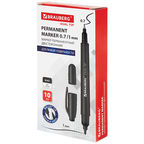 Набор маркеров BRAUBERG Набор перманентных маркеров двусторонние Duo